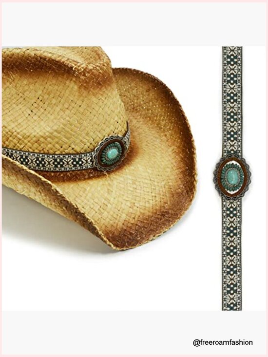 Adjustable Western Cowboy Hat Band Leather Braided Rope Unisex main image 6